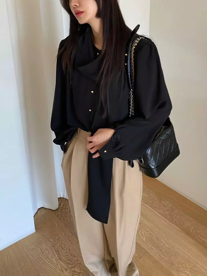 Duplo - Korean Women Fashion - #womensfashion - Scarf Blouse - 2