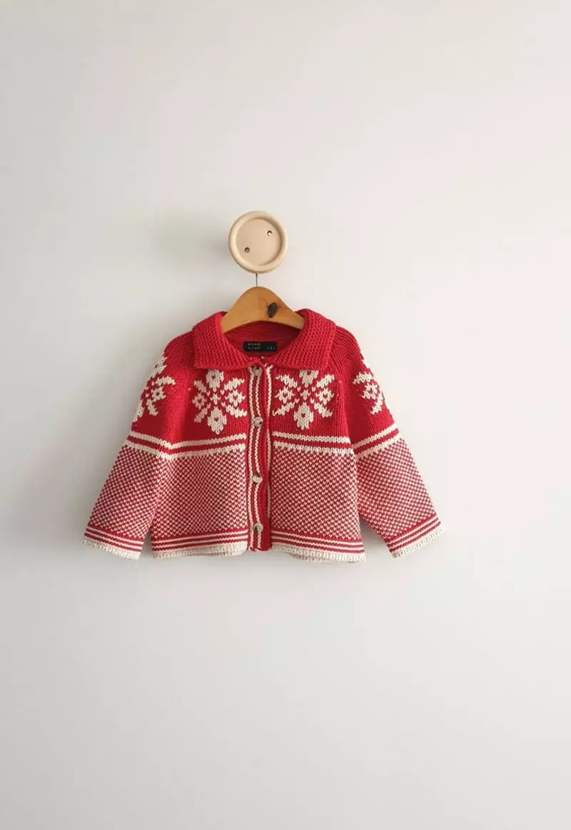 Eclair - Korean Children Fashion - #todddlerfashion - Red Cardigan - 5