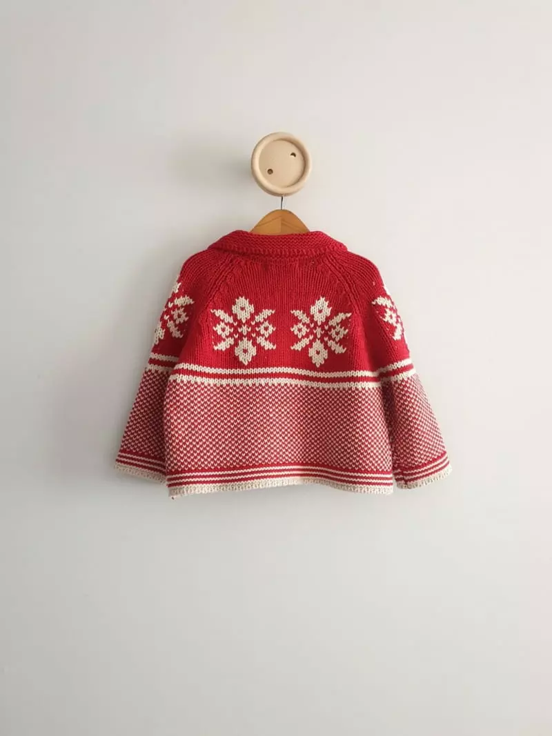 Eclair - Korean Children Fashion - #toddlerclothing - Red Cardigan - 6