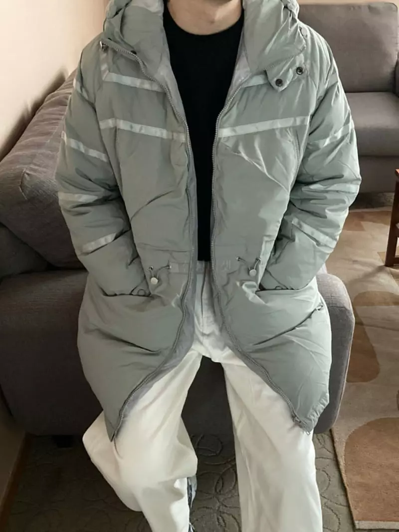 Edison Store - Korean Women Fashion - #restrostyle - Duck Long Padding Jacket - 2