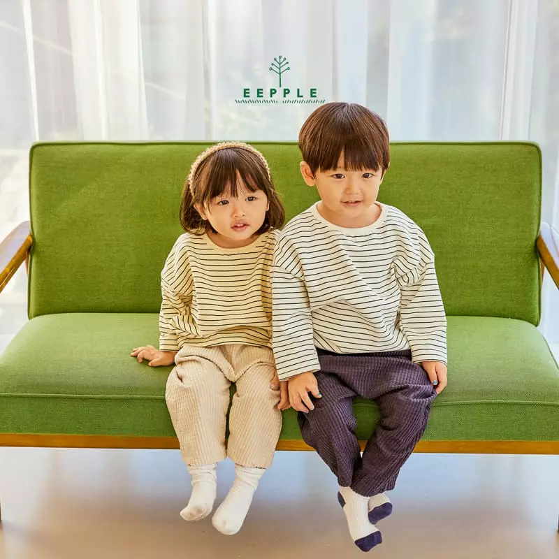 Eepple - Korean Children Fashion - #Kfashion4kids - Fleece Stripes Tee - 5