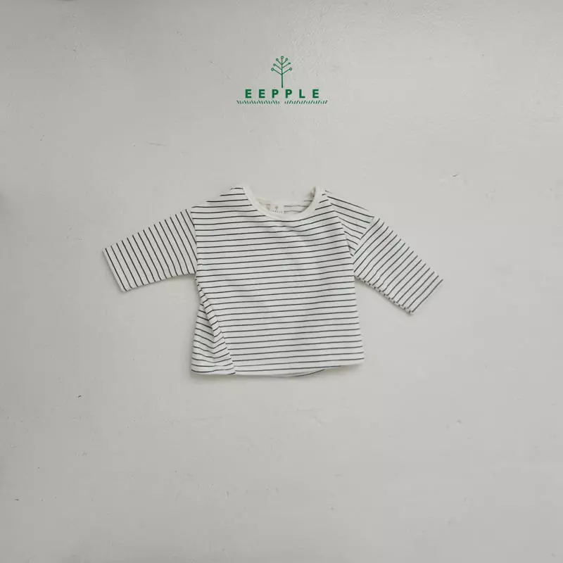 Eepple - Korean Children Fashion - #kidsshorts - Fleece Stripes Tee - 2