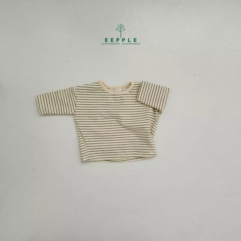 Eepple - Korean Children Fashion - #kidsstore - Fleece Stripes Tee - 3