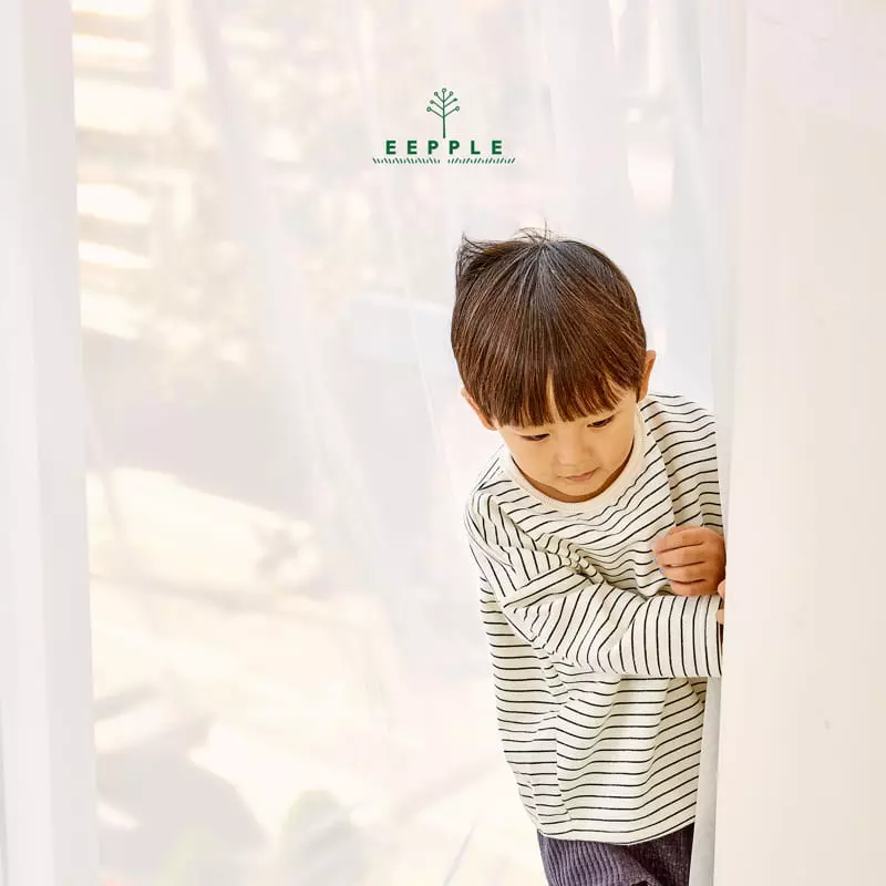 Eepple - Korean Children Fashion - #minifashionista - Fleece Stripes Tee - 8