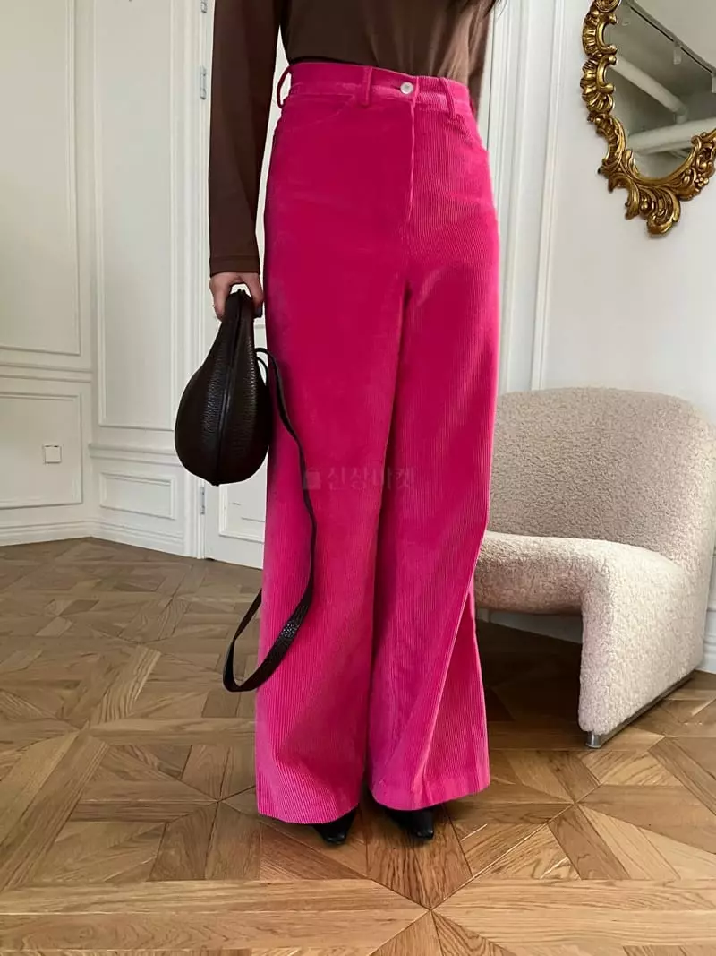 Egg Is - Korean Women Fashion - #momslook - Corduroy Pants - 3
