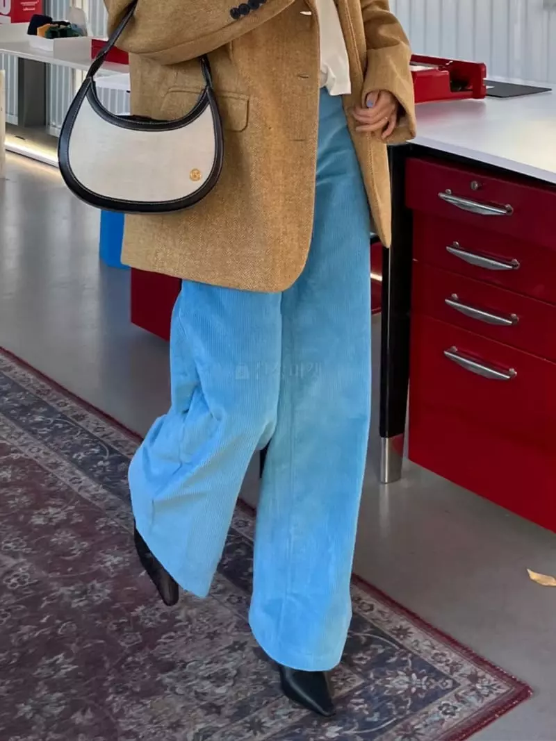 Egg Is - Korean Women Fashion - #momslook - Corduroy Pants - 9