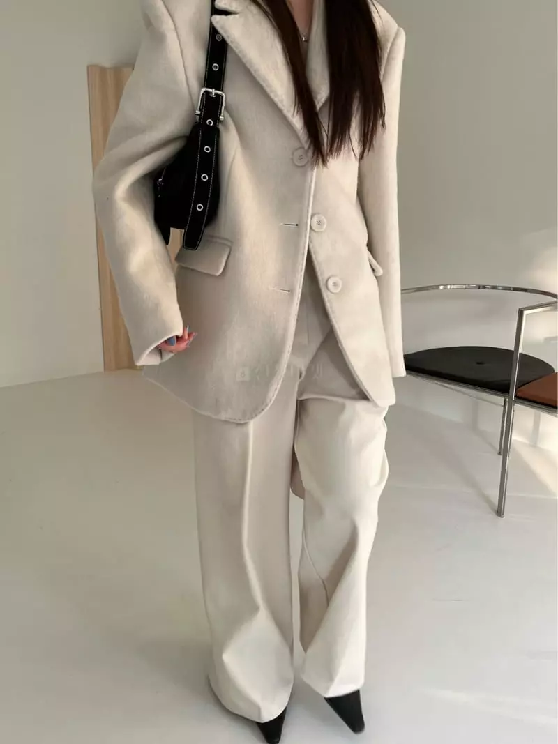 Egg Is - Korean Women Fashion - #momslook - Wool Hosi Jacket - 2