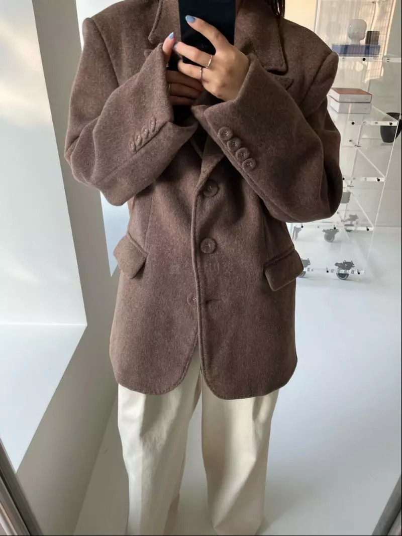 Egg Is - Korean Women Fashion - #momslook - Wool Hosi Jacket - 6
