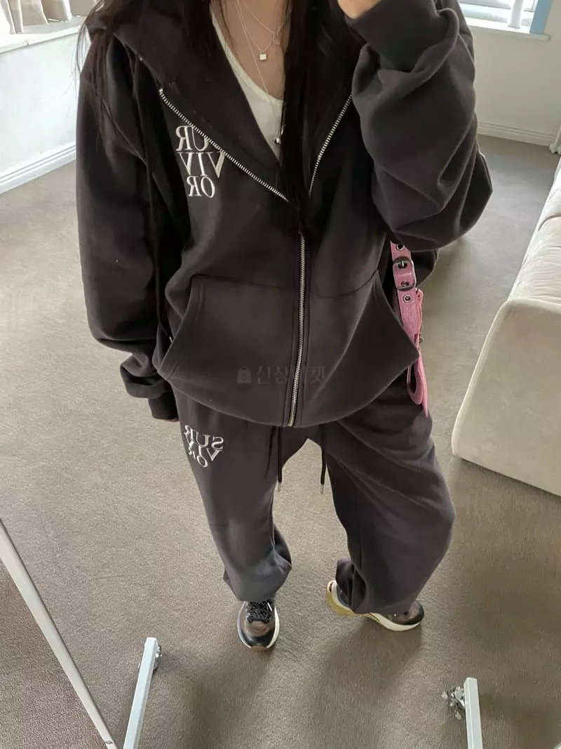 Egg Is - Korean Women Fashion - #momslook - Survival Hoody Zip-up - 6