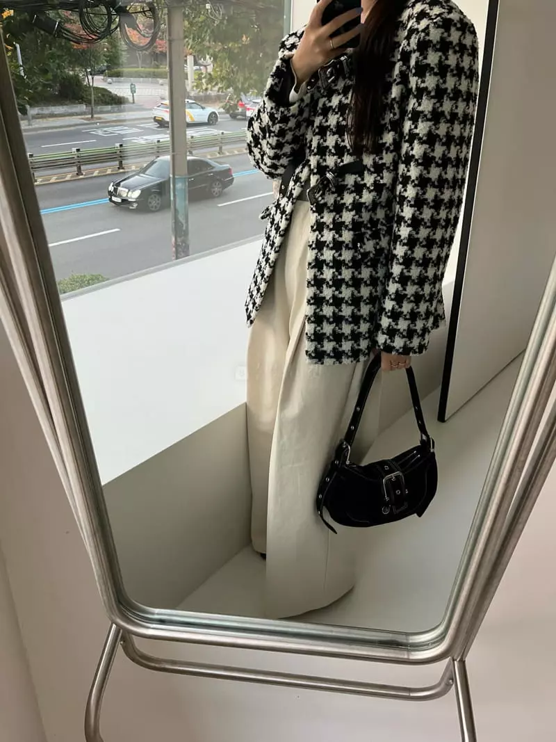 Egg Is - Korean Women Fashion - #momslook - Line Hound Jacket - 3