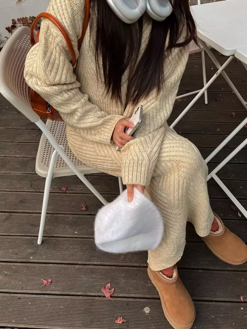 Egg Is - Korean Women Fashion - #momslook - Fave Knit Set up - 10