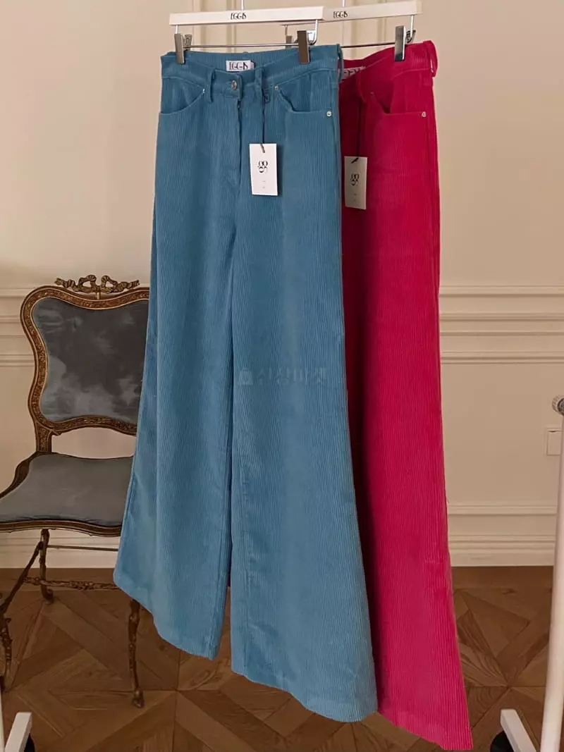Egg Is - Korean Women Fashion - #womensfashion - Corduroy Pants - 10