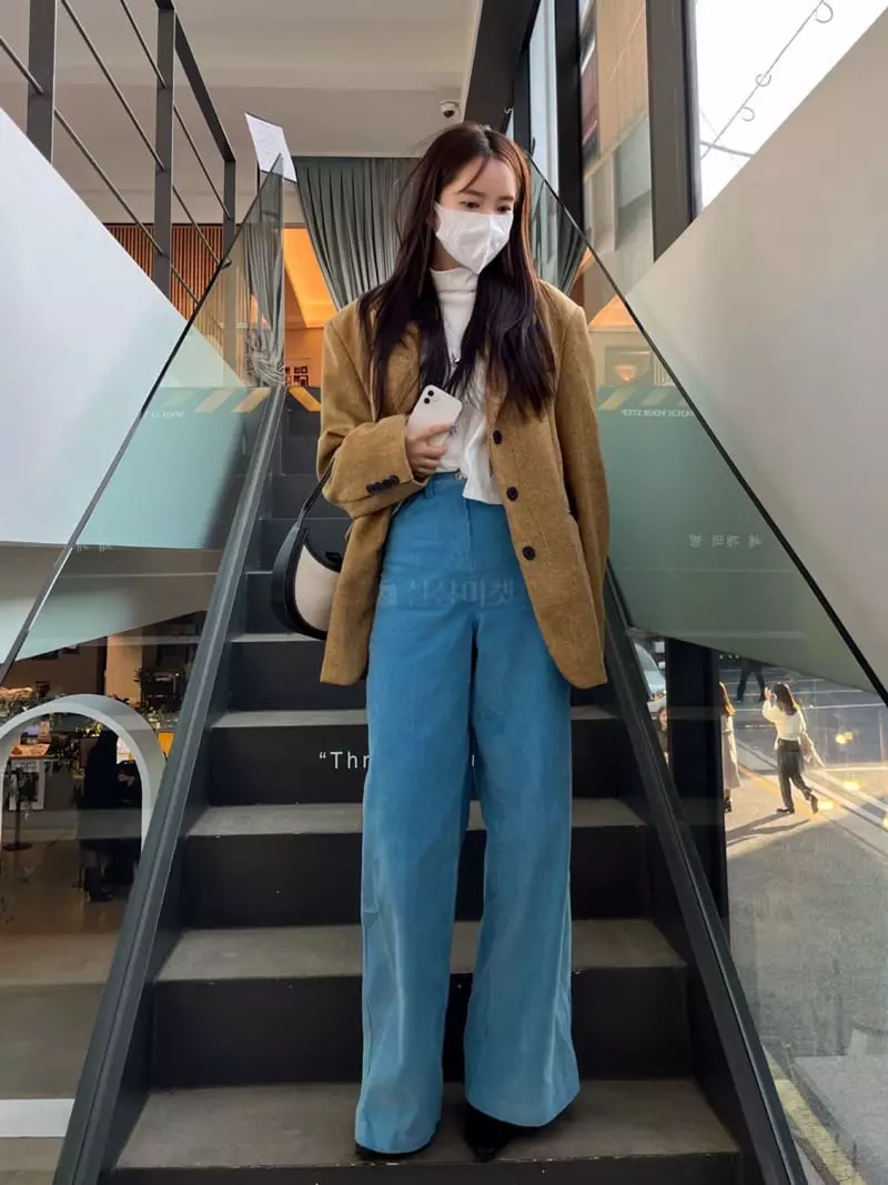 Egg Is - Korean Women Fashion - #womensfashion - Corduroy Pants - 6