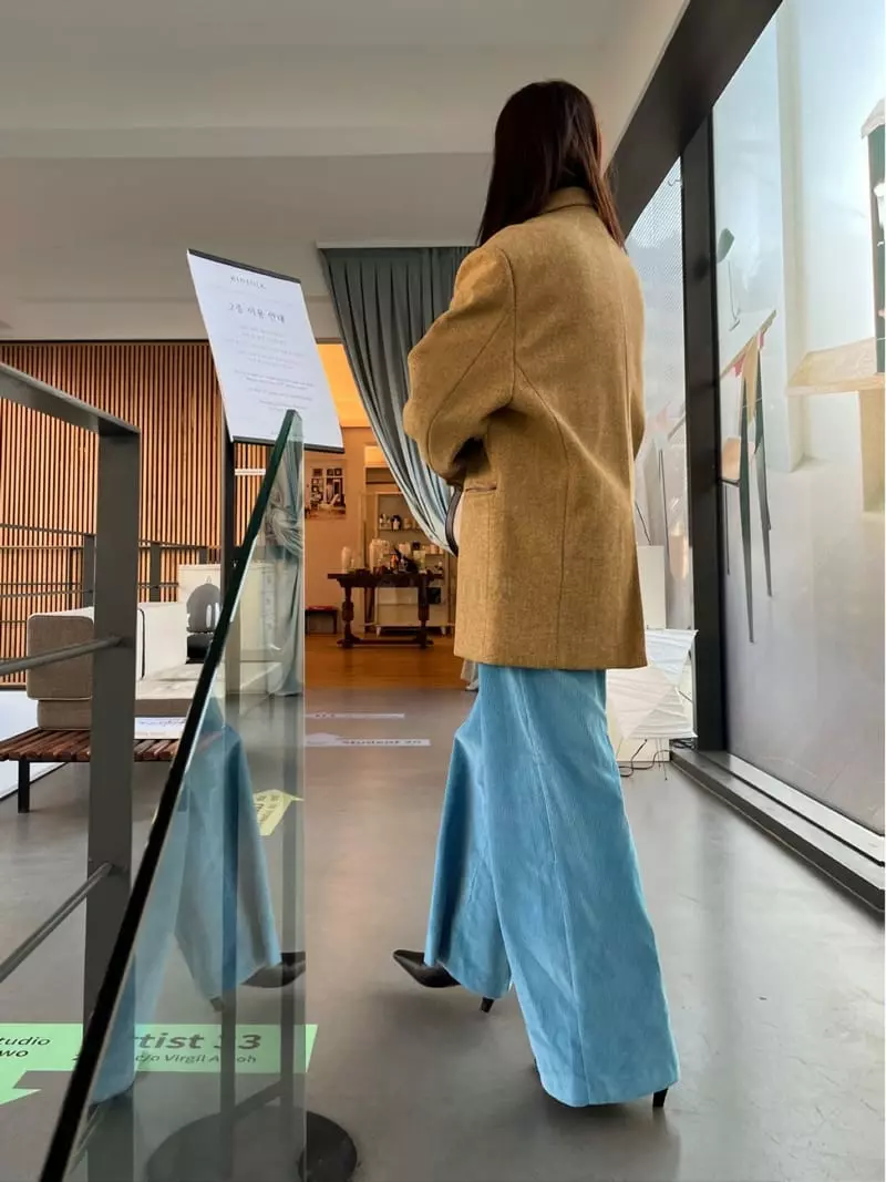 Egg Is - Korean Women Fashion - #womensfashion - Corduroy Pants - 8