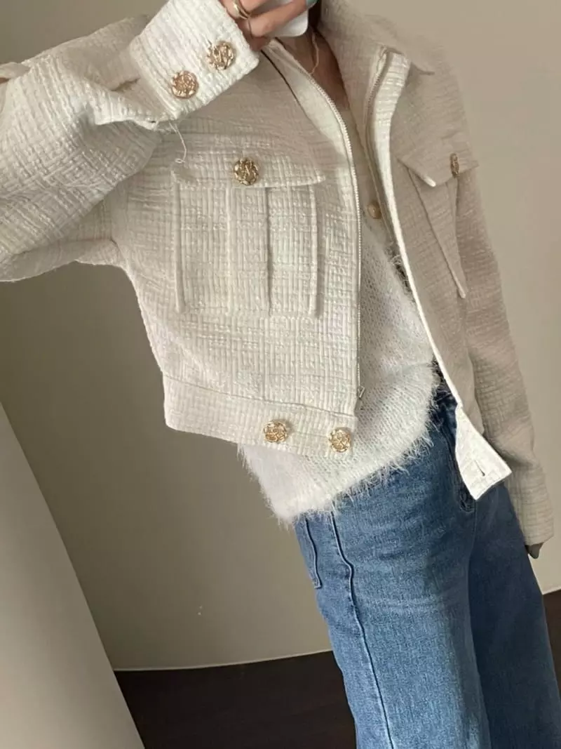 Egg Is - Korean Women Fashion - #womensfashion - Allo Twid Jumper - 2