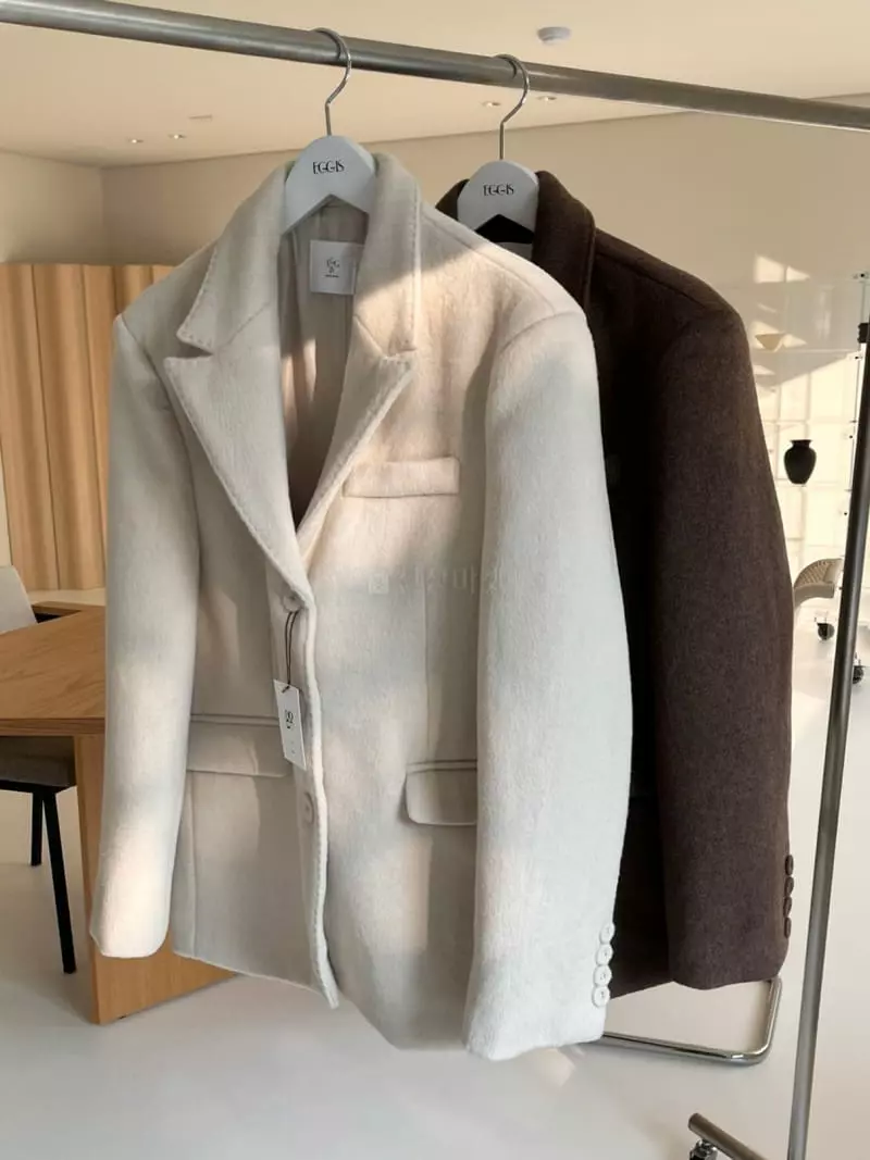 Egg Is - Korean Women Fashion - #womensfashion - Wool Hosi Jacket - 7