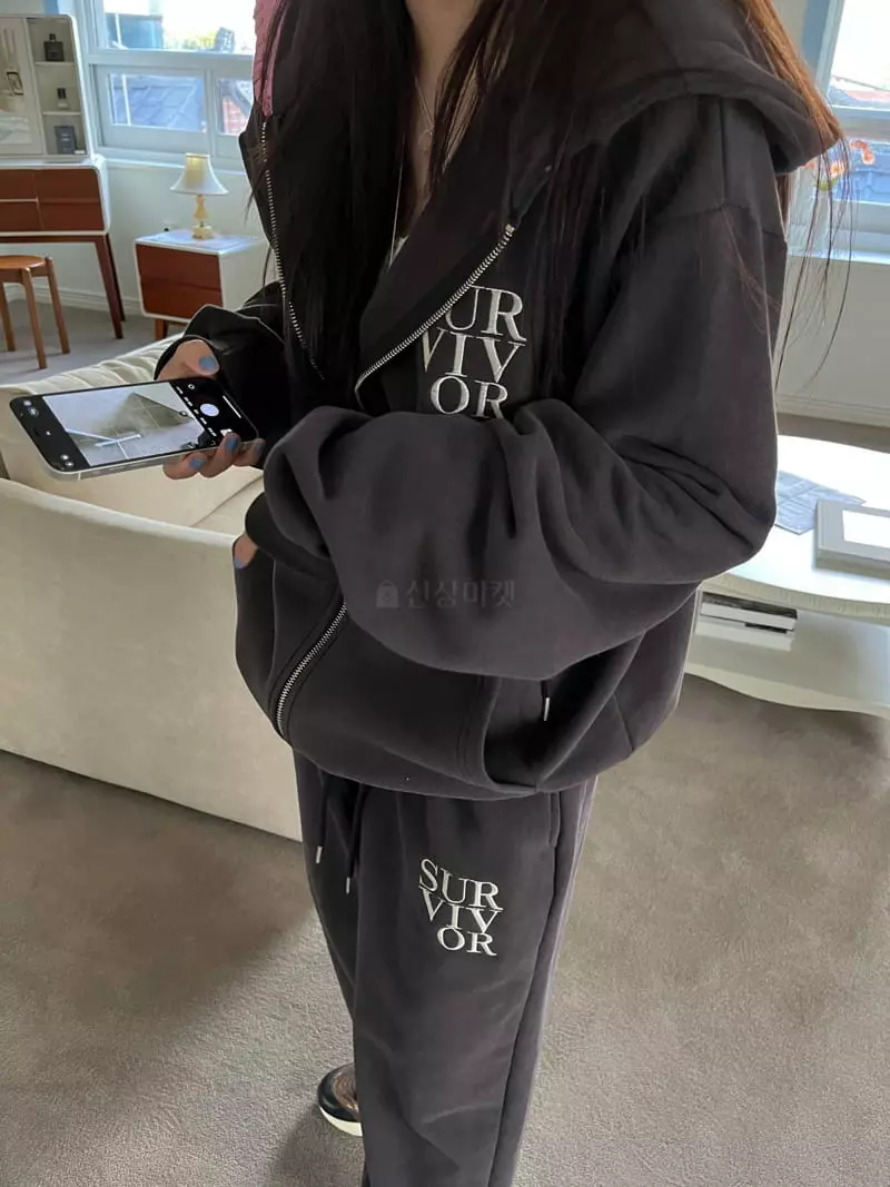 Egg Is - Korean Women Fashion - #womensfashion - Survival Hoody Zip-up - 5