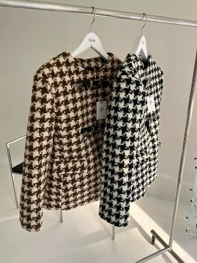 Egg Is - Korean Women Fashion - #womensfashion - Line Hound Jacket - 6