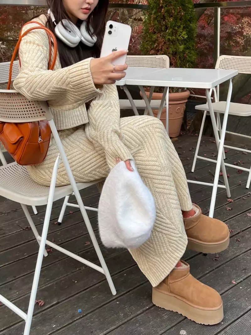Egg Is - Korean Women Fashion - #womensfashion - Fave Knit Set up - 11