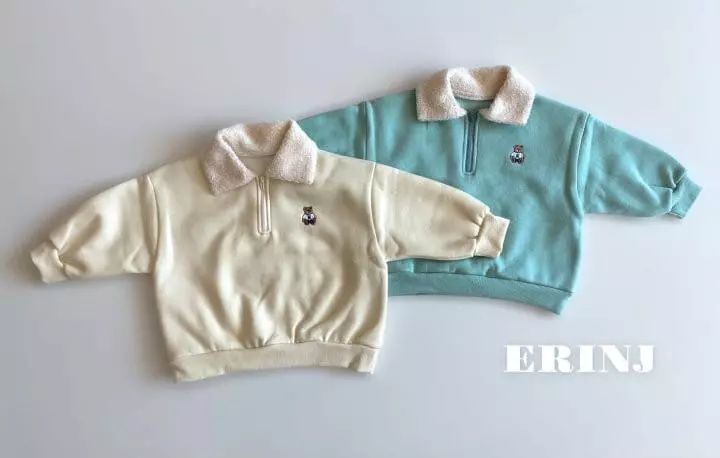 Erin J - Korean Children Fashion - #kidzfashiontrend - Bear Collar Sweatshirt