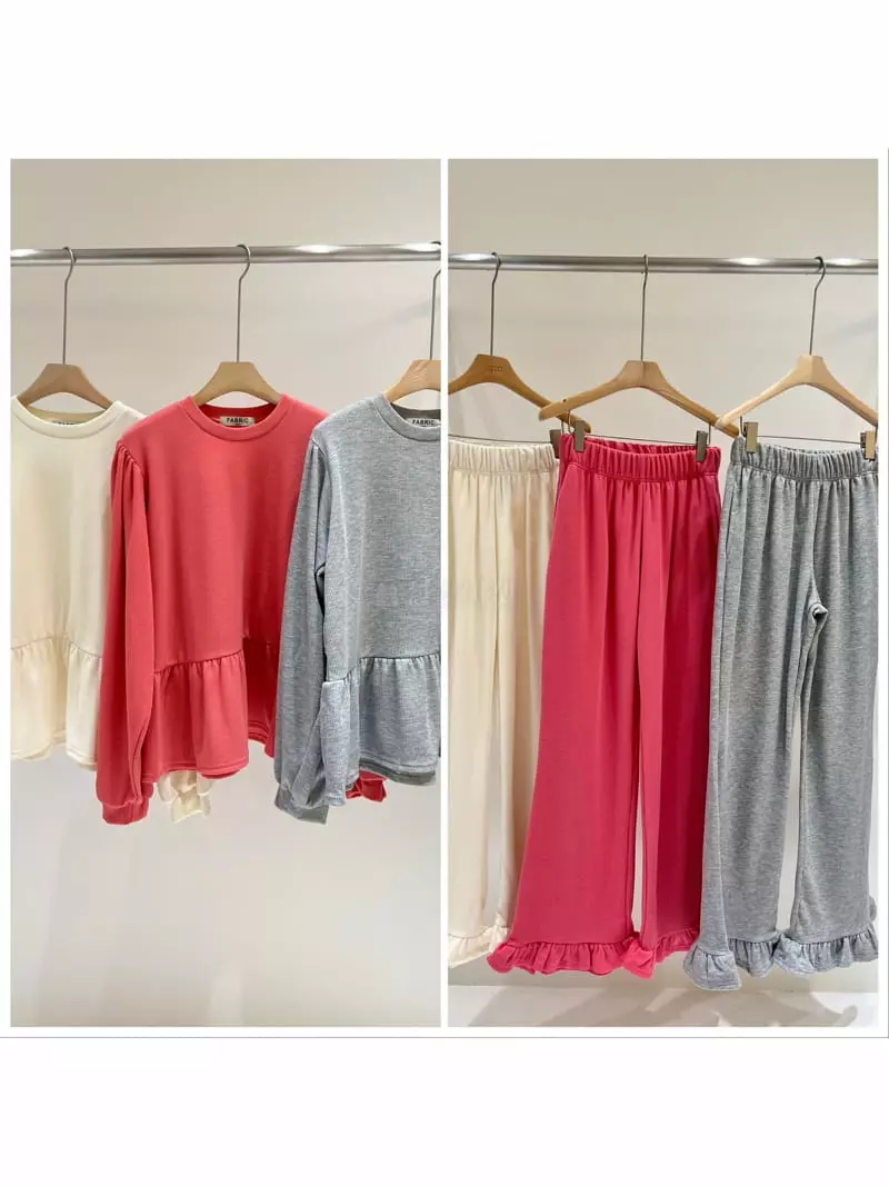 Fabric Seoul - Korean Women Fashion - #momslook - Frill Fleece Top Bottom Set - 11