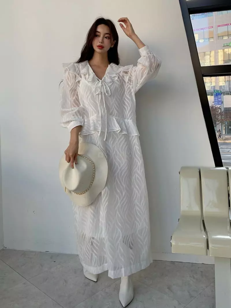 Fabric Seoul - Korean Women Fashion - #vintageinspired - Liff Lace One-piece - 3