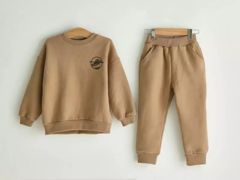 Fashion King - Korean Children Fashion - #Kfashion4kids - Jurassic Fleece Top Bottom Set - 12