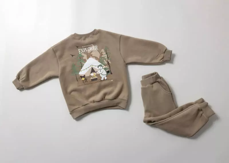 Fashion King - Korean Children Fashion - #childofig - Mountain Bear Top Bottom Set - 10