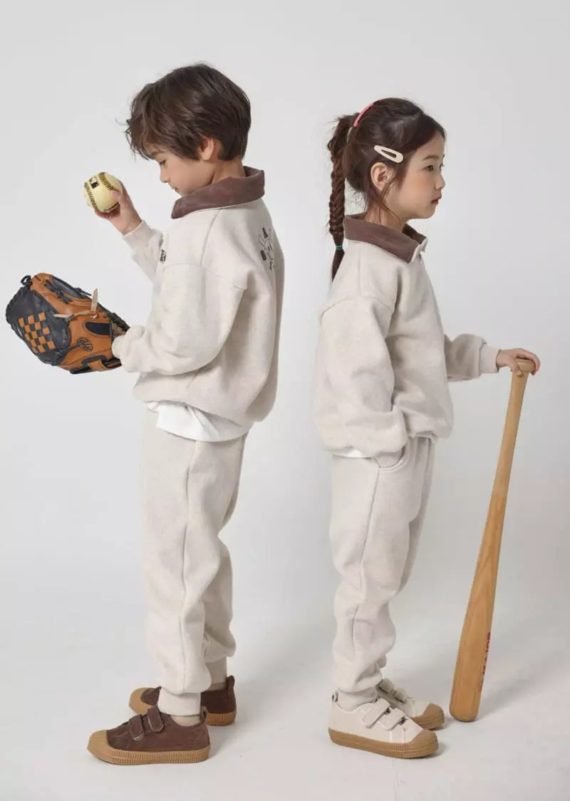 Fashion King - Korean Children Fashion - #childofig - Base Half Open Top Bottom Set - 5