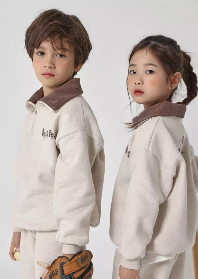 Fashion King - Korean Children Fashion - #childrensboutique - Base Half Open Top Bottom Set - 7