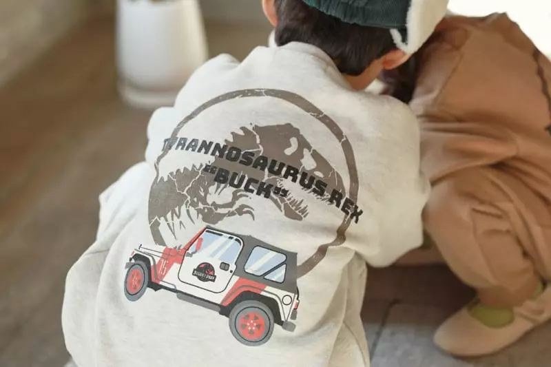 Fashion King - Korean Children Fashion - #childrensboutique - Jurassic Fleece Top Bottom Set - 5