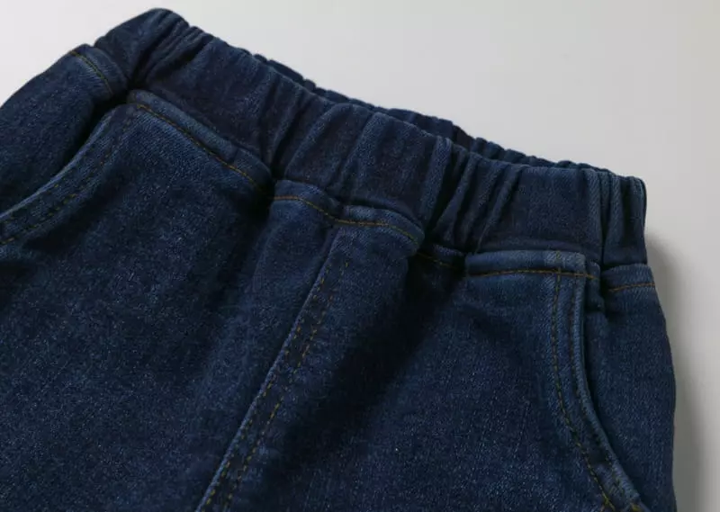 Fashion King - Korean Children Fashion - #discoveringself - Denim Fleece Jeans - 6