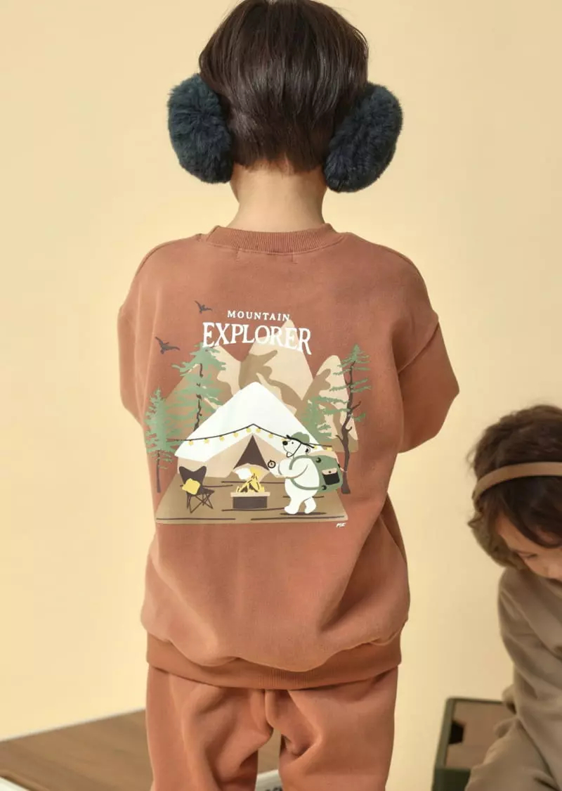 Fashion King - Korean Children Fashion - #fashionkids - Mountain Bear Top Bottom Set