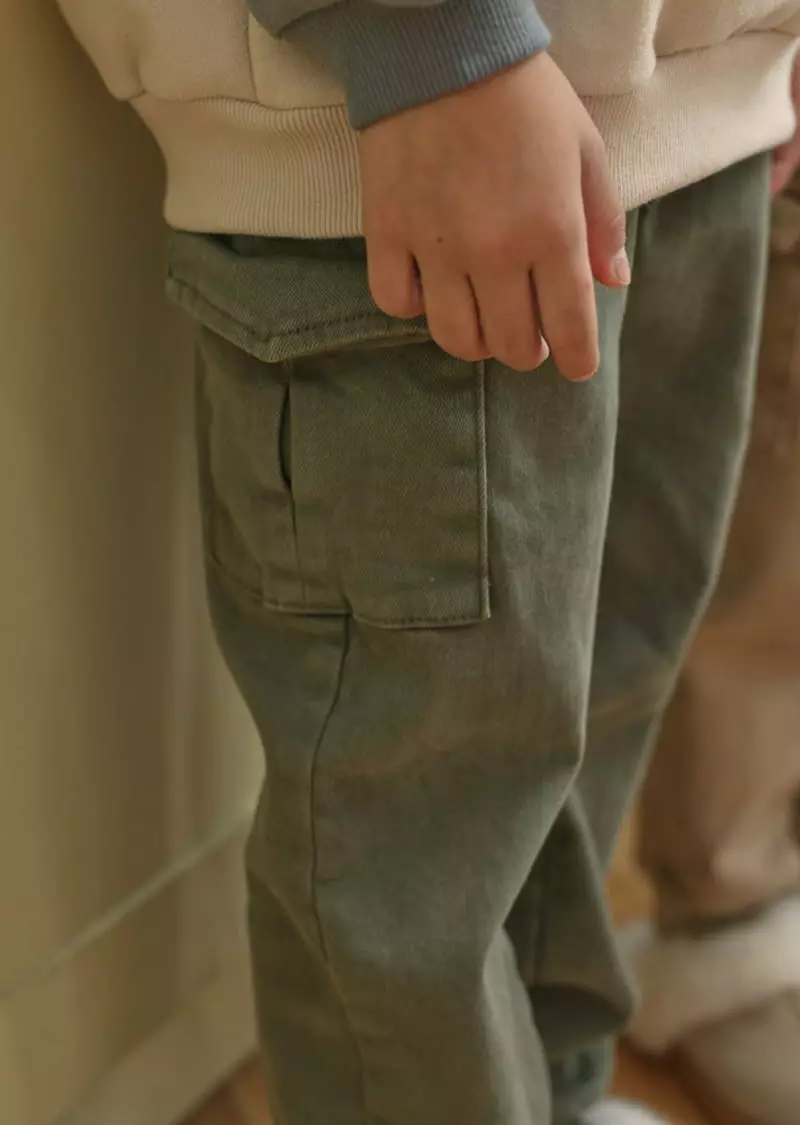 Fashion King - Korean Children Fashion - #fashionkids - Denim Fleece Pants - 4
