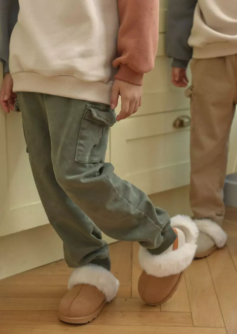 Fashion King - Korean Children Fashion - #kidsstore - Denim Fleece Pants - 5