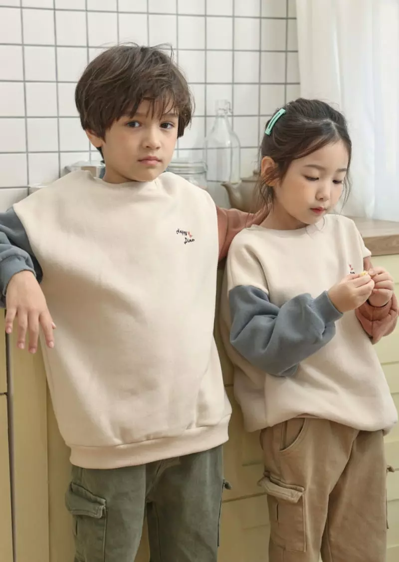 Fashion King - Korean Children Fashion - #kidsshorts - Happy Dino Sweatshirt - 4