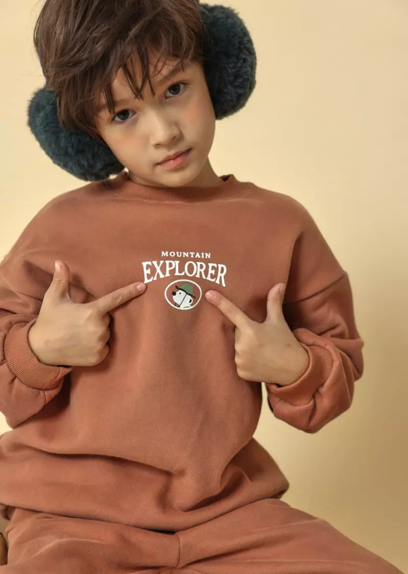 Fashion King - Korean Children Fashion - #kidsstore - Mountain Bear Top Bottom Set - 3