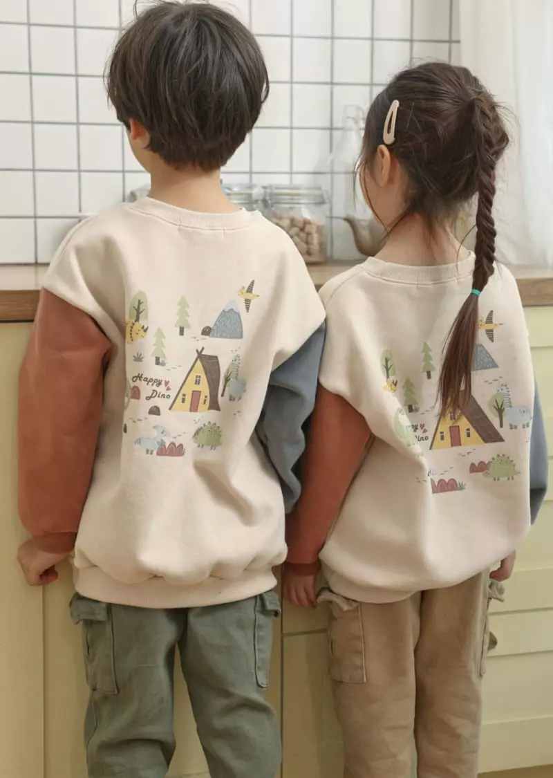 Fashion King - Korean Children Fashion - #kidzfashiontrend - Happy Dino Sweatshirt - 5