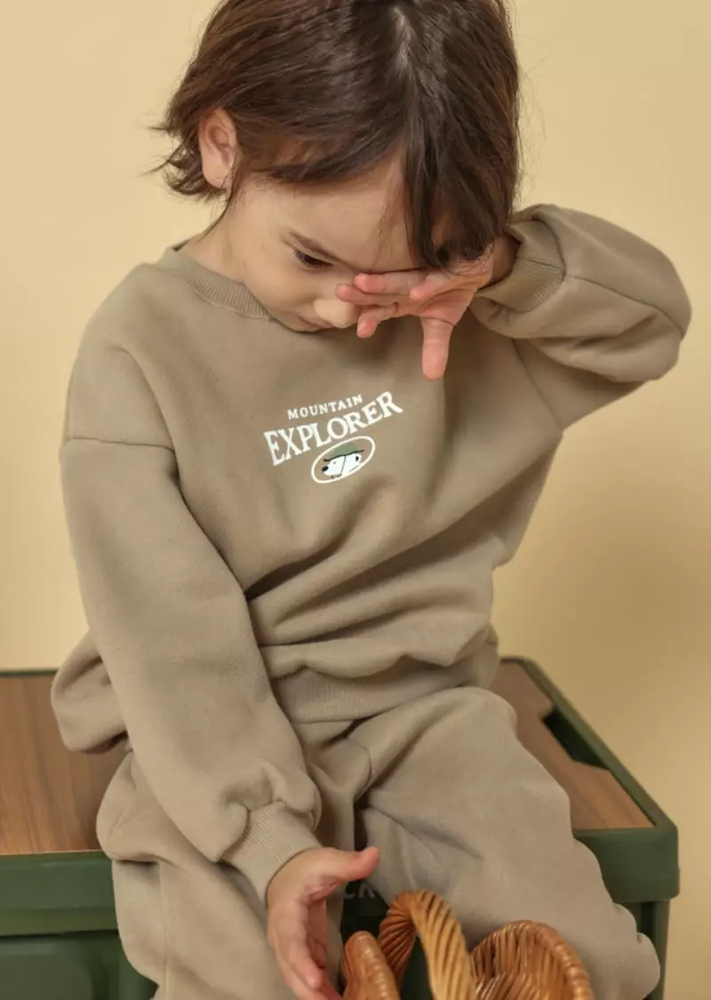 Fashion King - Korean Children Fashion - #kidsstore - Mountain Bear Top Bottom Set - 4