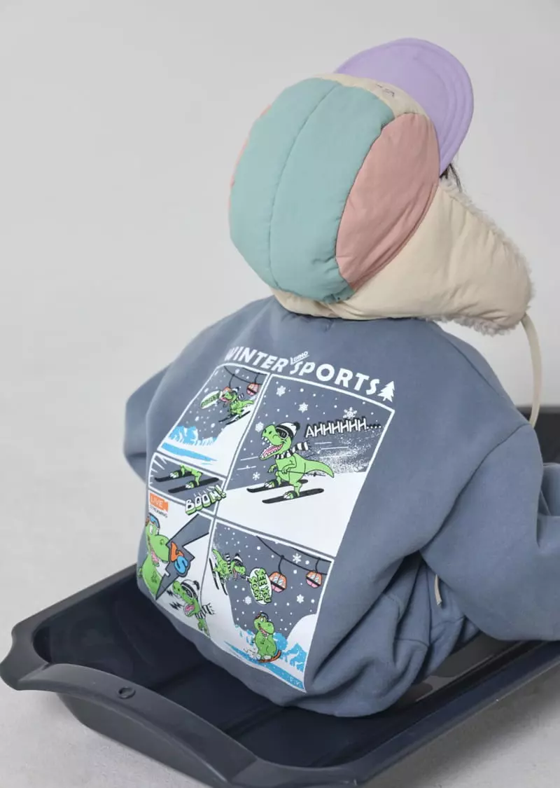 Fashion King - Korean Children Fashion - #littlefashionista - Dino Sport Top Bottom Set - 3