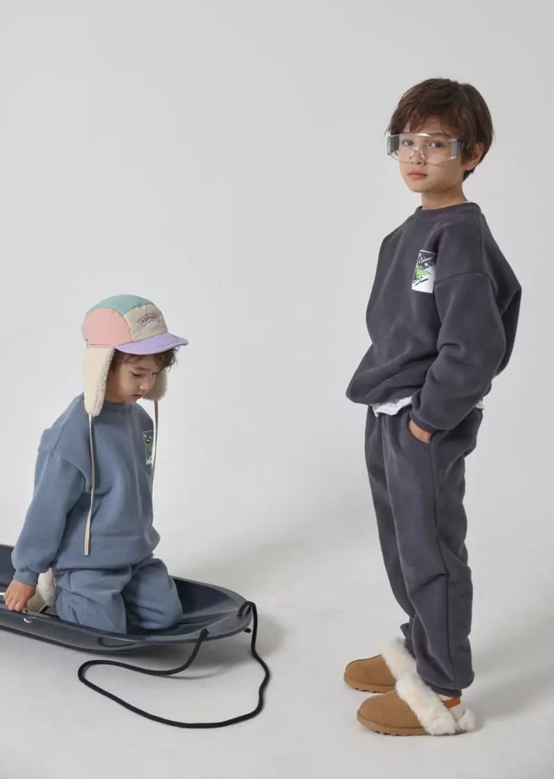 Fashion King - Korean Children Fashion - #littlefashionista - Dino Sport Top Bottom Set - 4