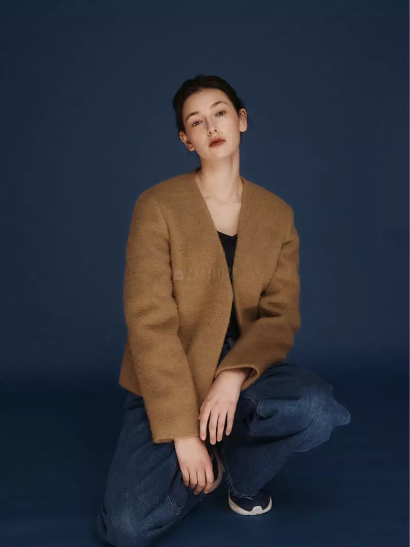 Fave - Korean Women Fashion - #momslook - Bear No Collar Jacket - 3