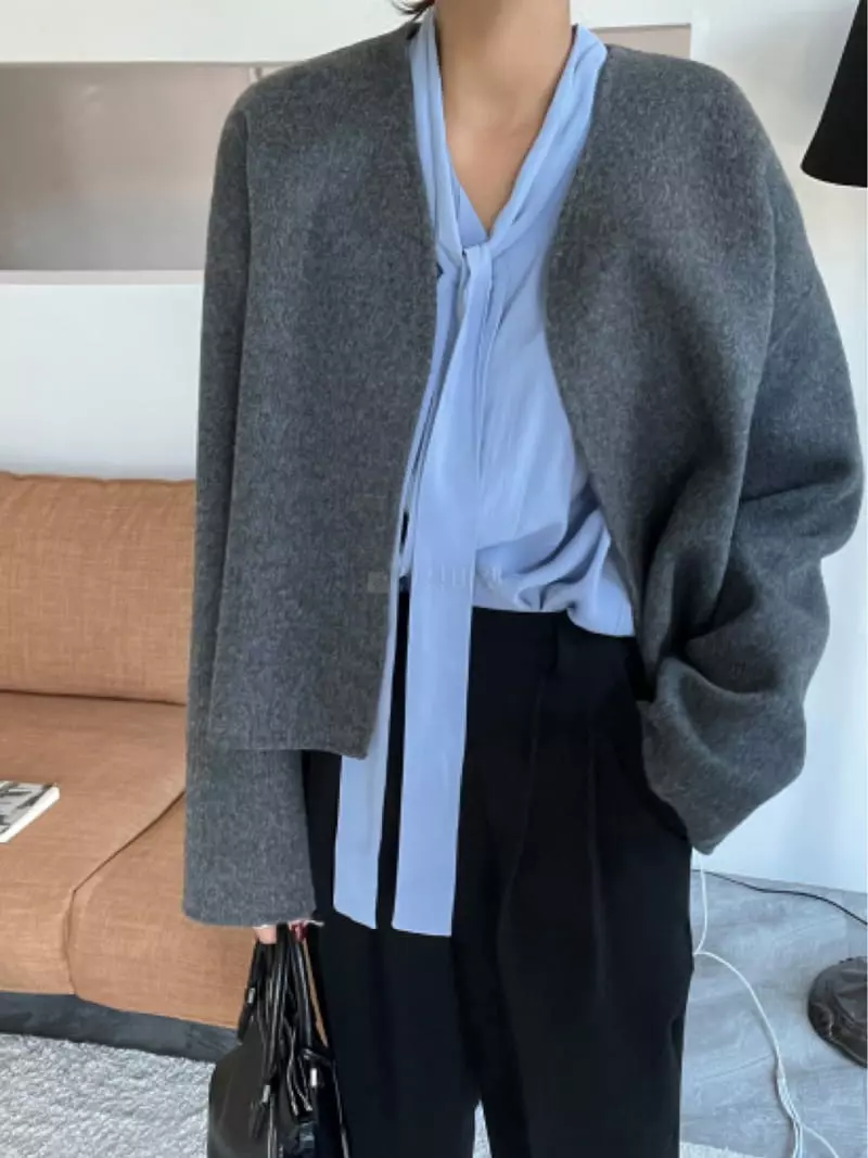 Fave - Korean Women Fashion - #momslook - Short Hand Jacket - 9