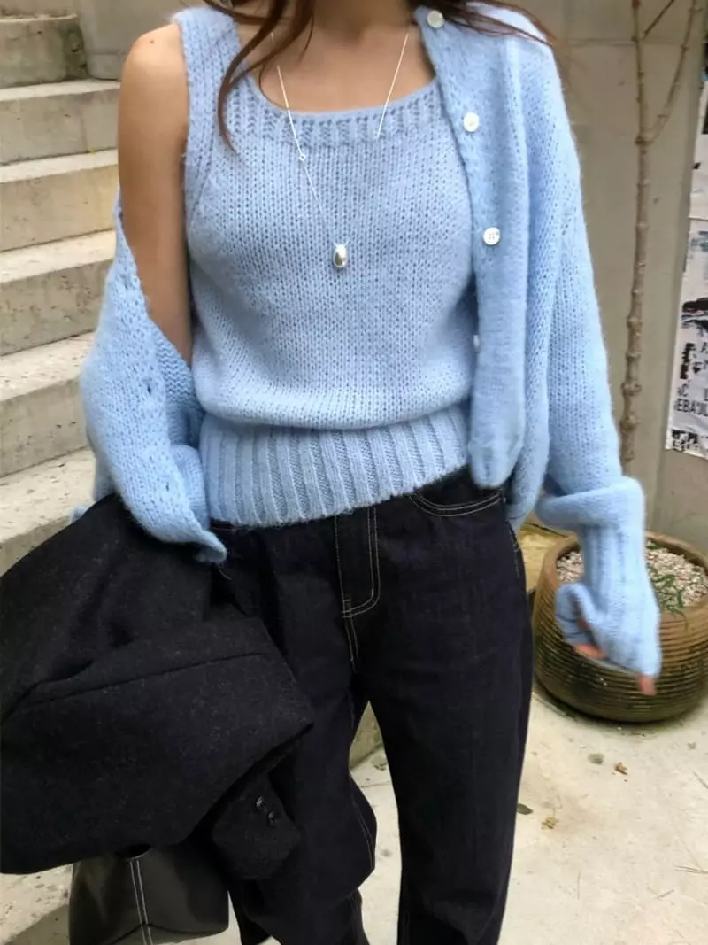 Fave - Korean Women Fashion - #womensfashion - Aoura Knit Tee - 8