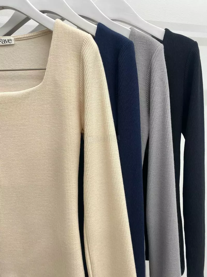 Fave - Korean Women Fashion - #womensfashion - Square Tee - 6