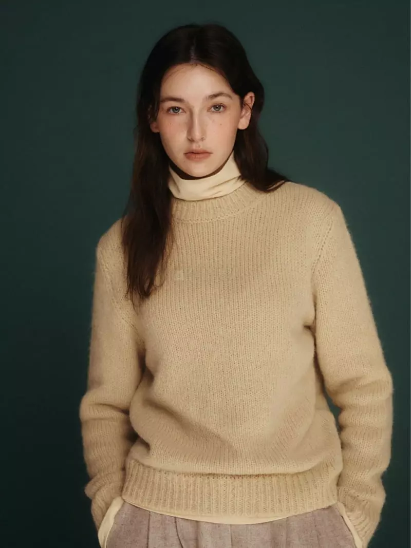 Fave - Korean Women Fashion - #womensfashion - Sander Round Knit Tee - 3