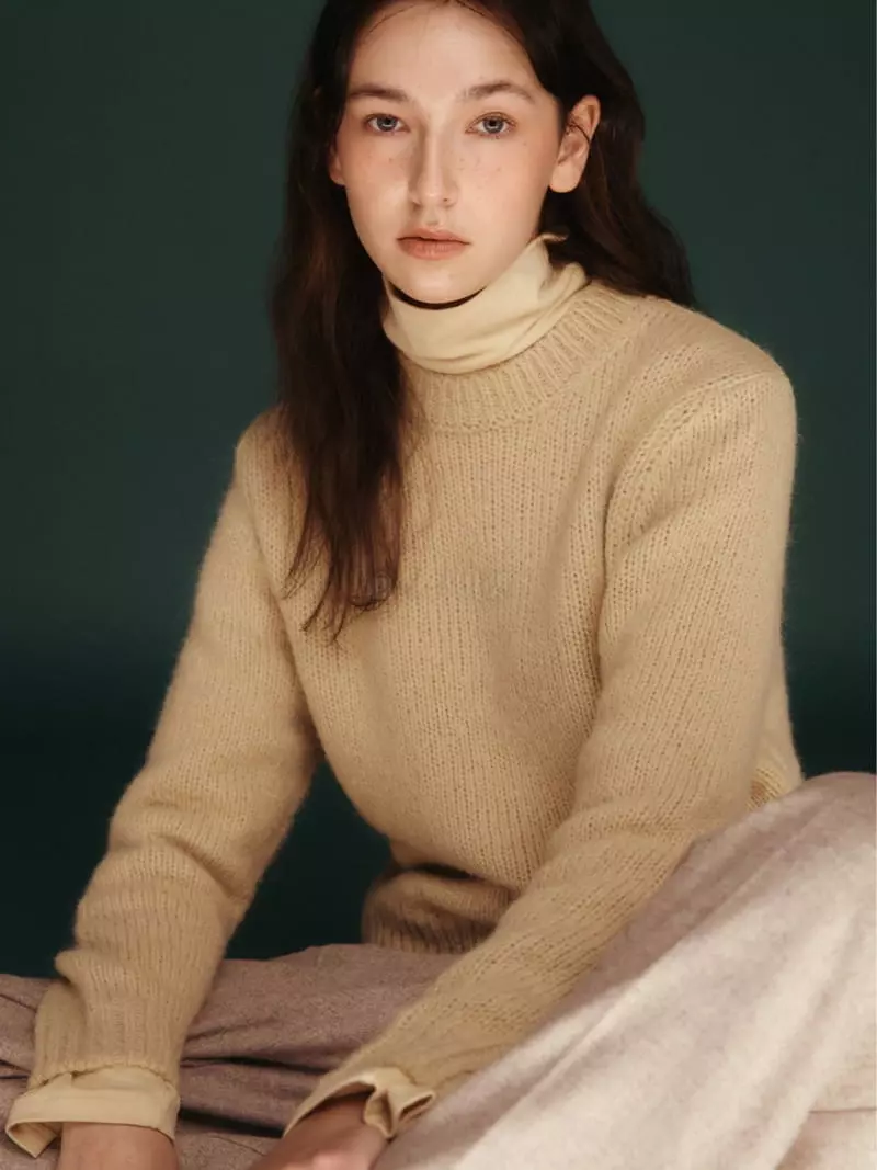 Fave - Korean Women Fashion - #womensfashion - Sander Round Knit Tee - 5