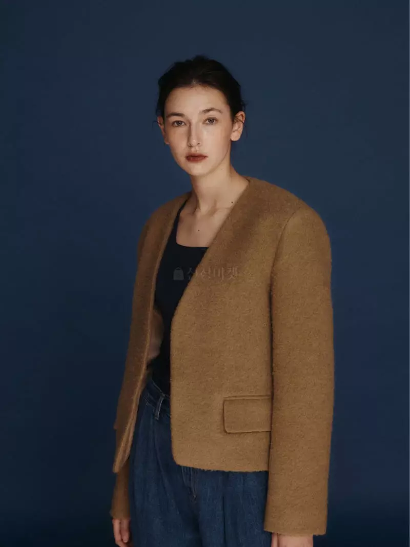Fave - Korean Women Fashion - #momslook - Bear No Collar Jacket - 4