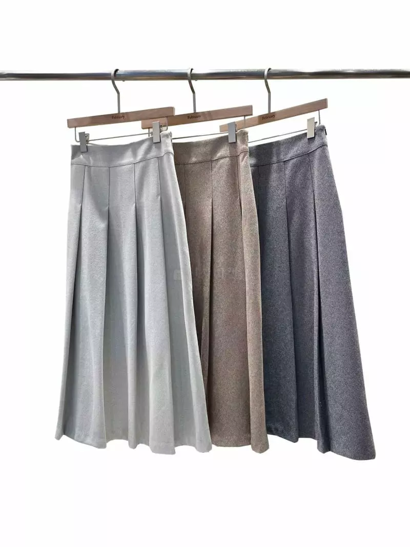 February - Korean Women Fashion - #momslook - Herringbone Skirt