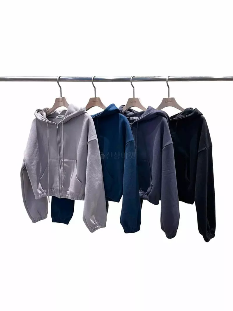 February - Korean Women Fashion - #momslook - Short Hoody Zip-up